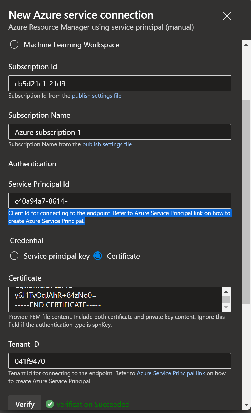 (Fig 4. azure subscription role assignment)